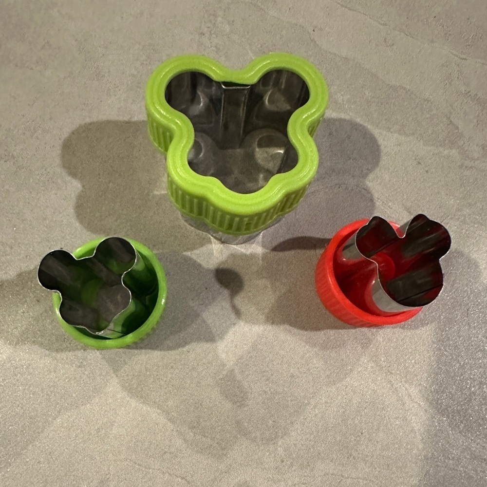 3 Piece Disney Mickey Mouse Icon Bread Cookie Cutter Metal